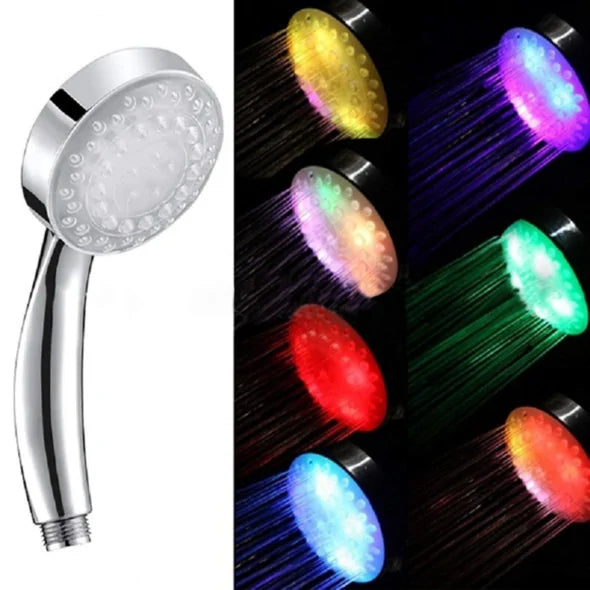 LED Color Changing Showerhead, 7 LED colors