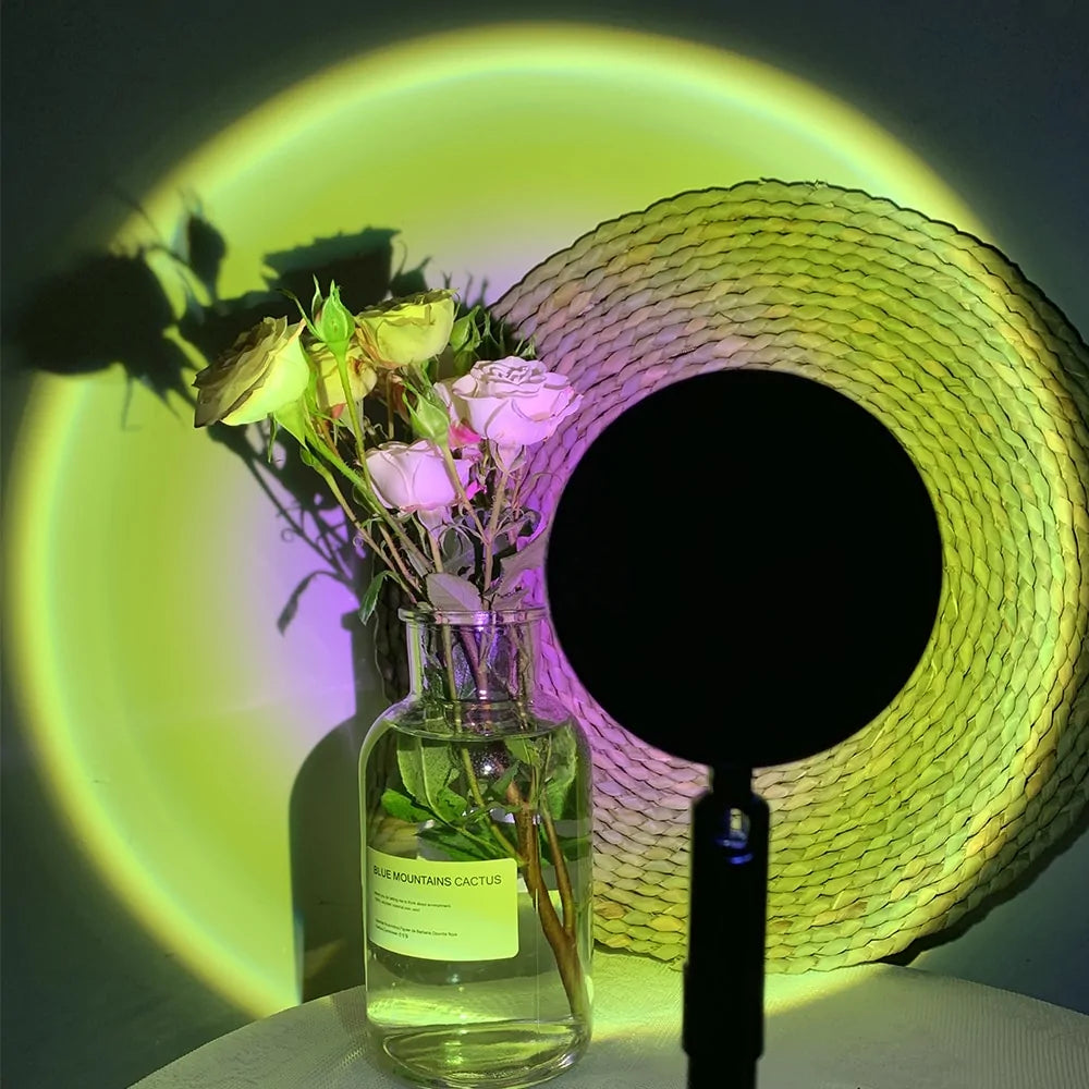 Sunset Rainbow LED Projector Night Light Lamp - Stylish Home Decor