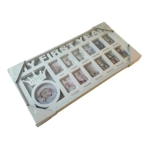Unisex Baby First Year Picture Frame – Timeless Keepsake for Precious Memories