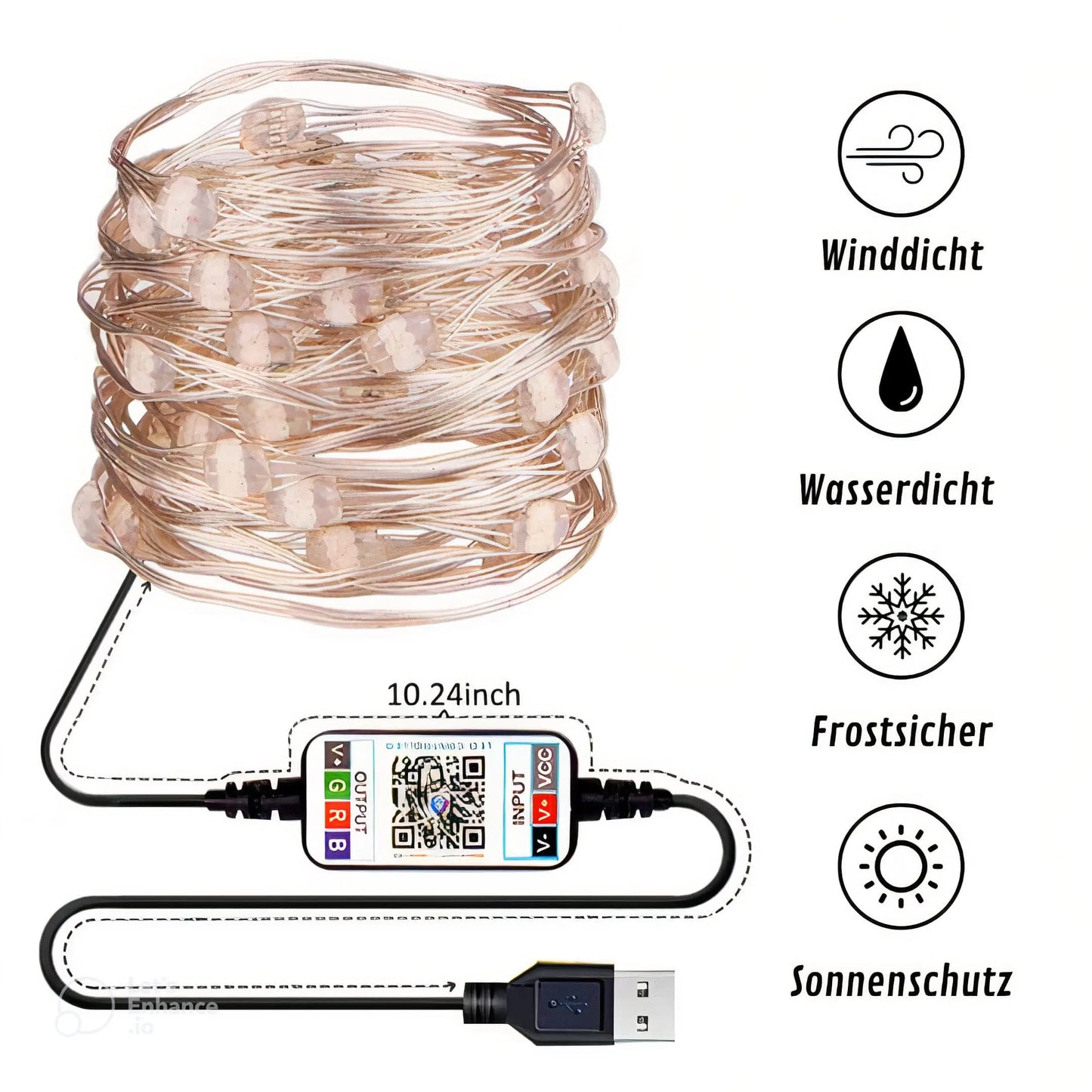Customizable Christmas Lights Chain - 18 Million Colors & 29+ Designs