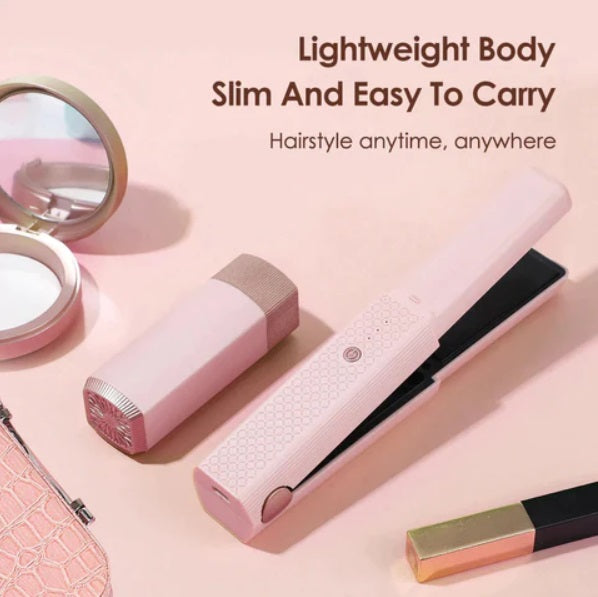 Pocket Hair Styler: Wireless Flat Iron & Hair Curler
