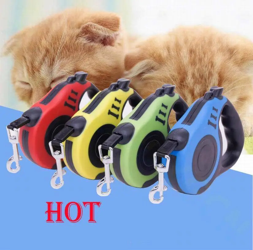 16FT Automatic Retractable Dog Leash – Durable, Tangle-Free, Color-Coded Design