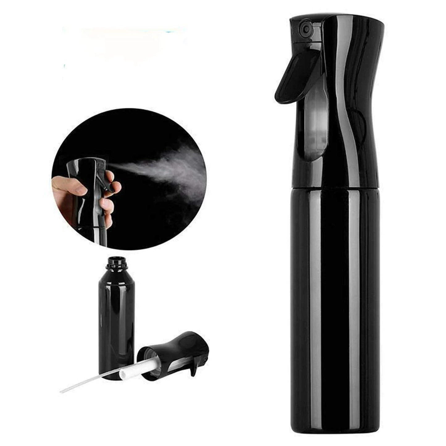 Continuous Mist Hair Spray Bottle Barber Water Sprayer Salon Plant Mister Tools for Styling and Misting