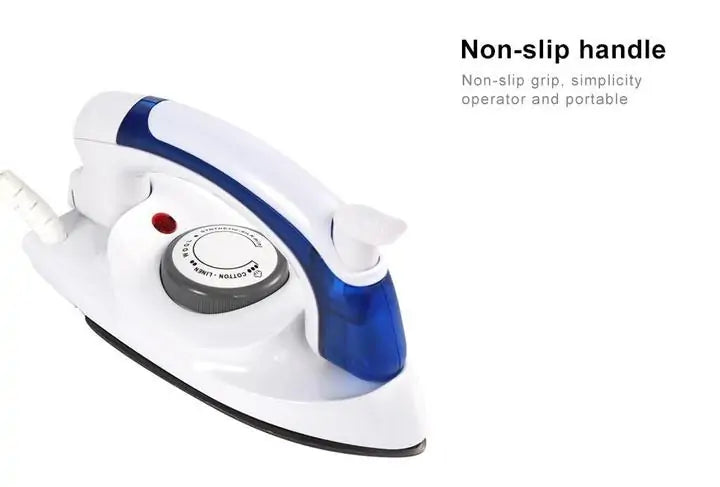 Compact Travel Iron non-slip handle feature