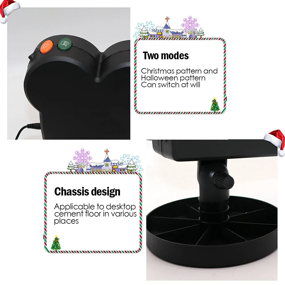 Halloween and Christmas Holographic Projector for Spooky and Festive Decorations