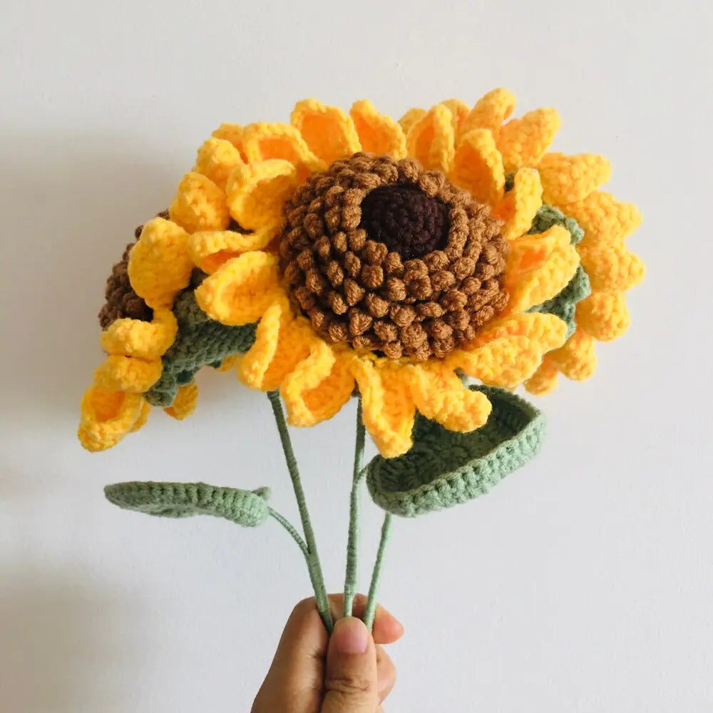 Handmade Crochet Sunflower – Charming Addition to Your Home Decor