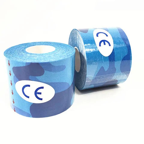 Muscle Support Kinesiology Tape, blue camouflage