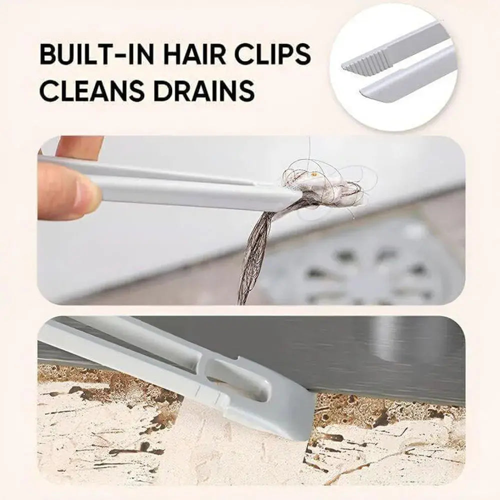 Rotating Crevice Cleaning Brush, drain cleaning feature