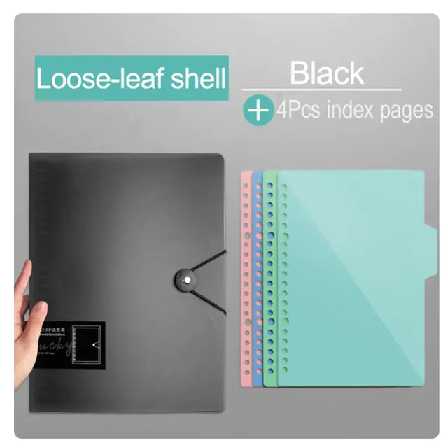 Clear Cover Notebook, black