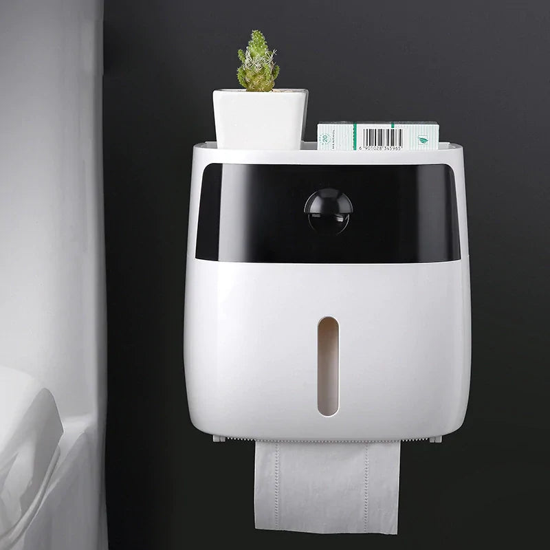 Dispensador de papel higiénico multiusos para montaje en pared