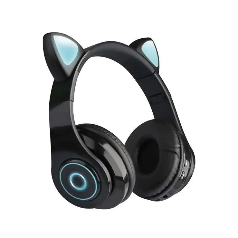 LED Cat Ear Headphones, black