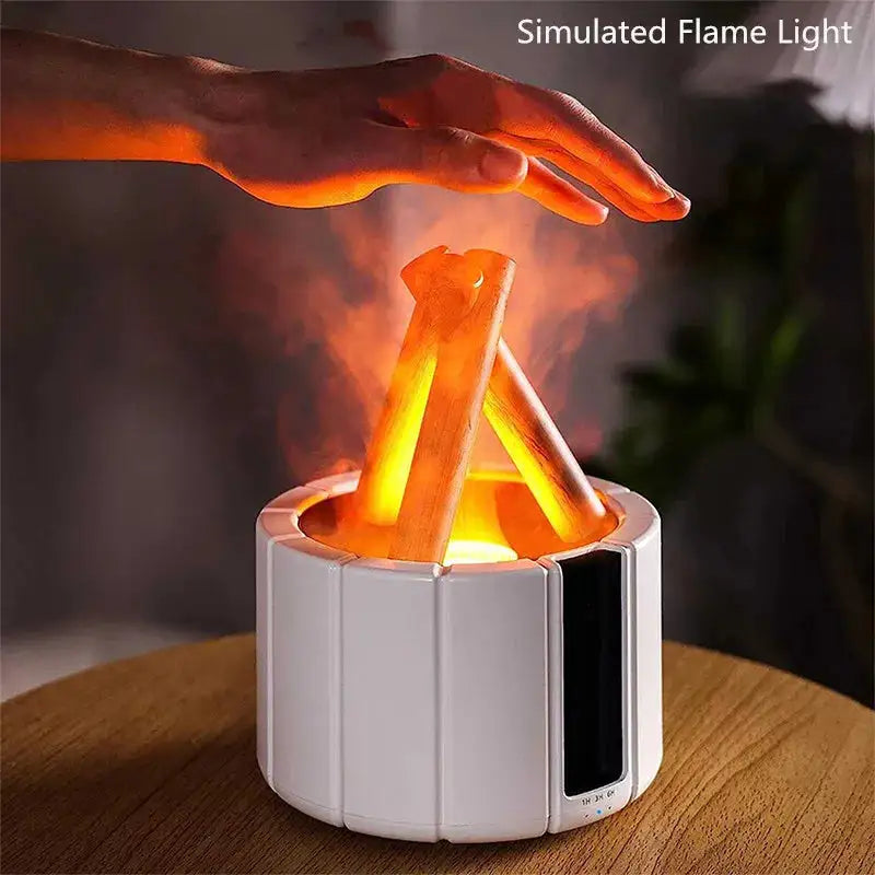 Bonfire Humidifier – Stylish Air Moisturizer with Flickering Fire-Like Light