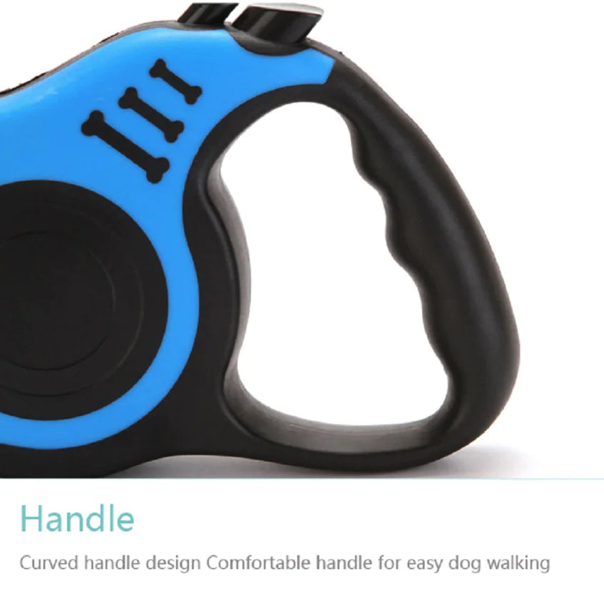 16FT Automatic Retractable Dog Leash – Durable, Tangle-Free, Color-Coded Design