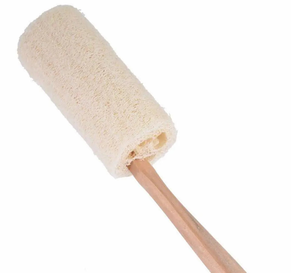 Natural Loofah Bath Brush, side view