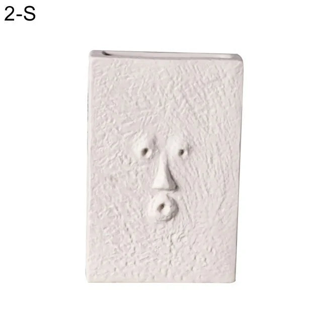 Human Face Expression Ceramic Plant Pots - Nordic Boho Minimalist Decor