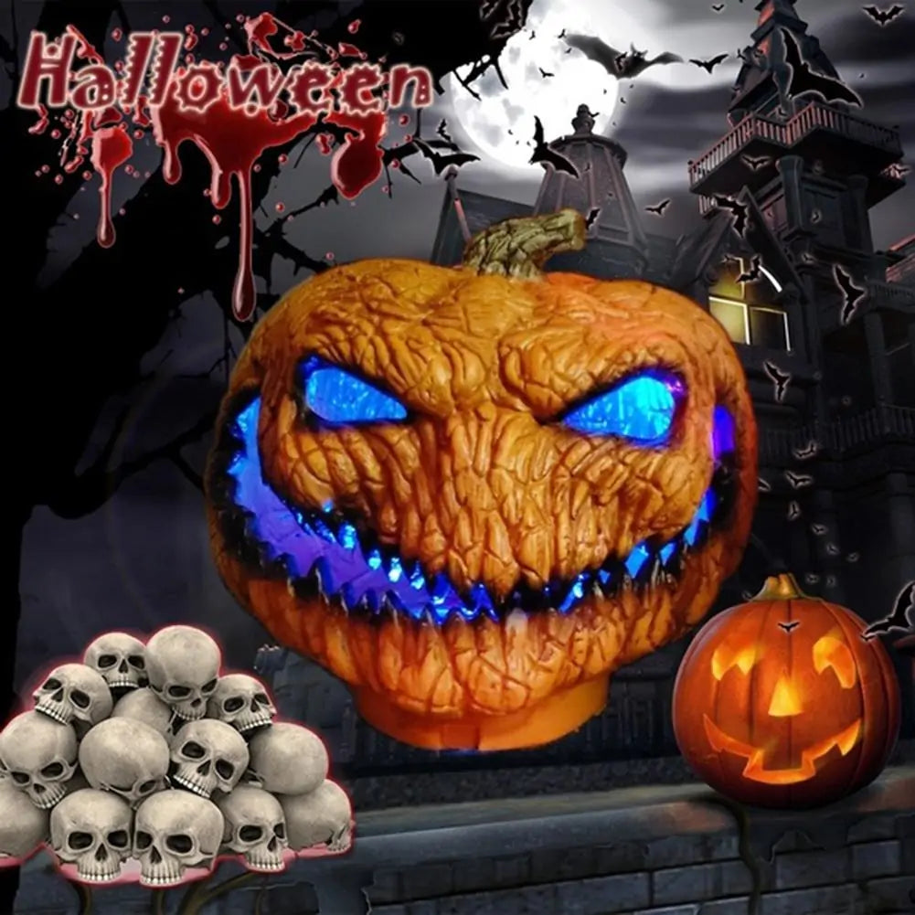 Evil Pumpkin Halloween Party Lamp with Haunting Glow