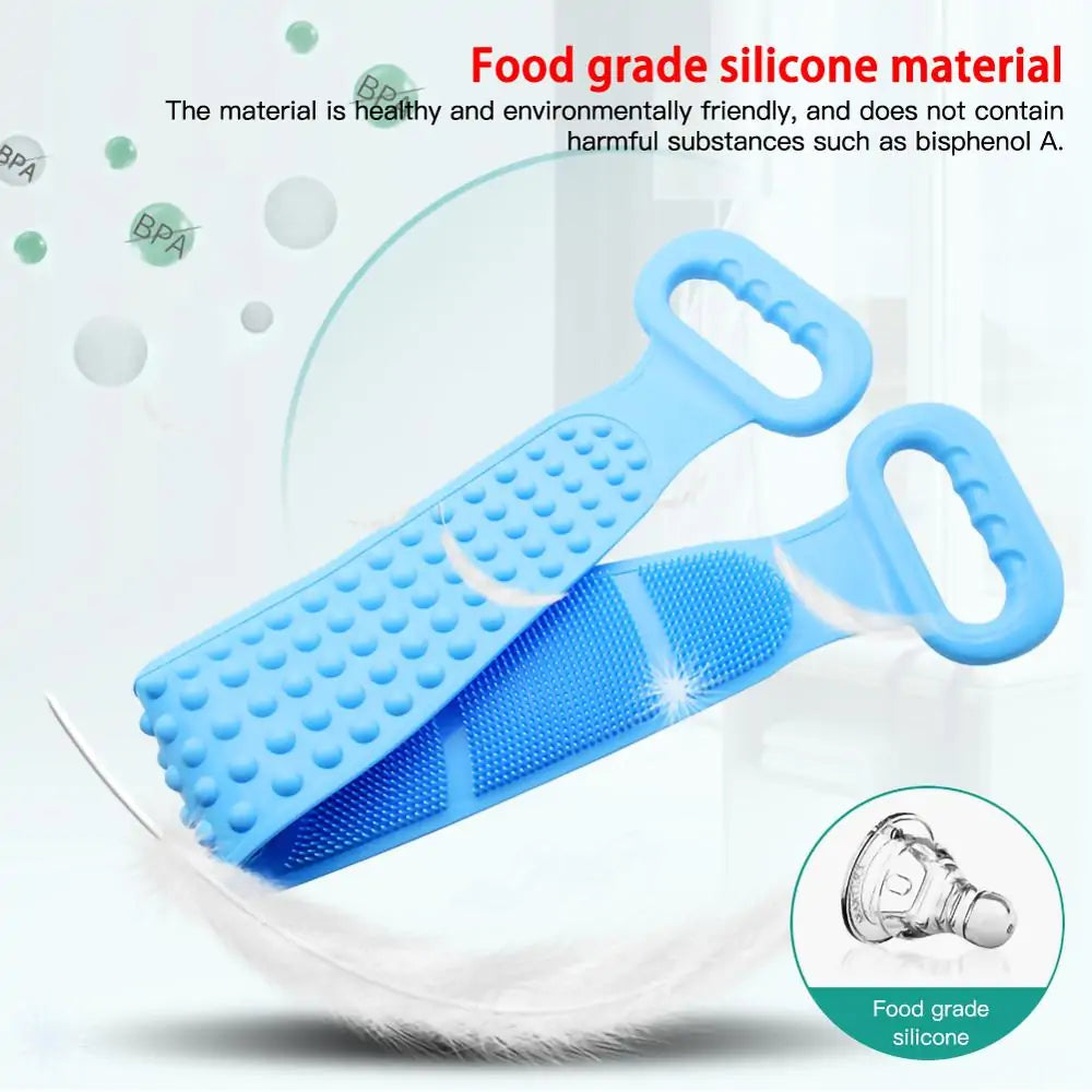 Silicone Exfoliating Bath Shower Body Scrub Belt – Eco-Friendly, Dual-Sided Exfoliation, Unisex