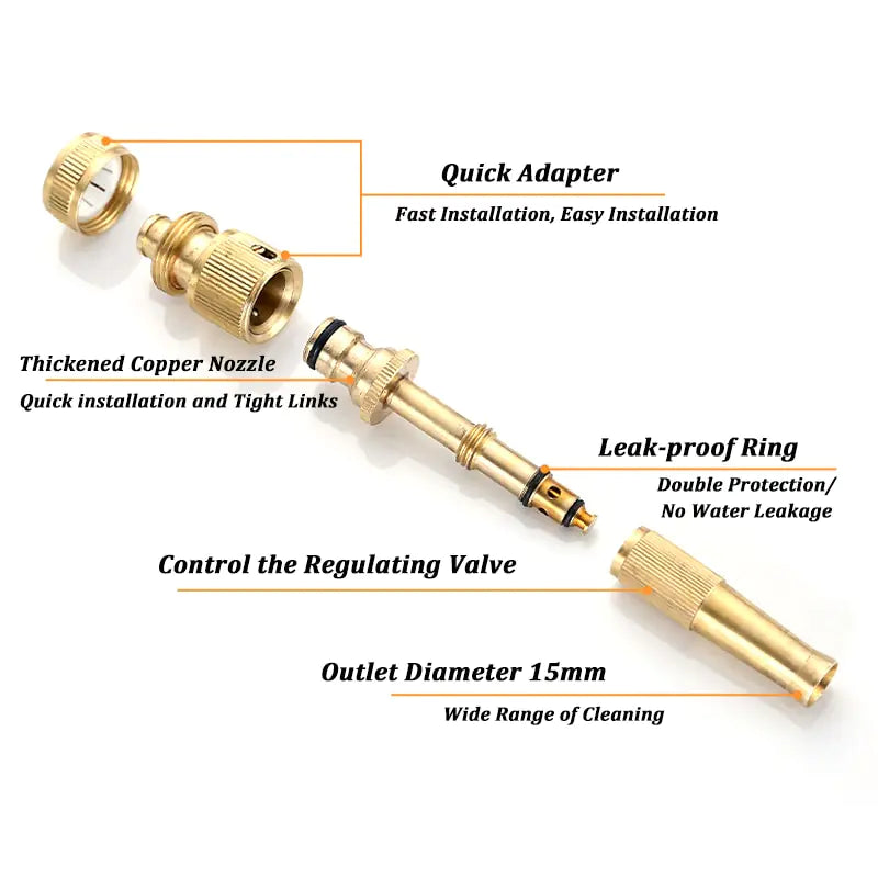 High Pressure Adjustable Brass Sprinkler Nozzle for Garden Irrigation