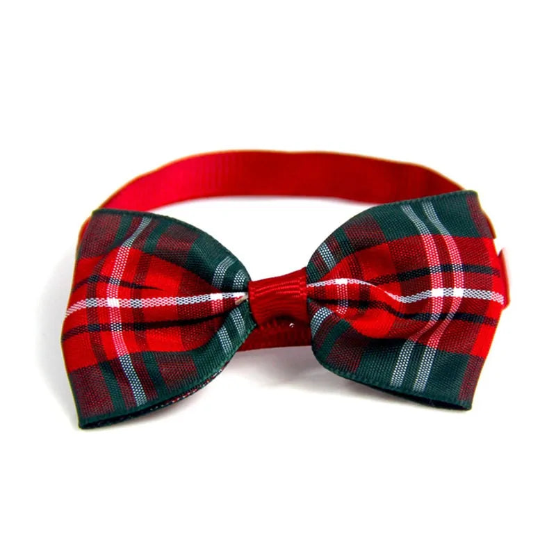 Holiday Pet Bow Collar - Festive and Stylish Accessory for Pets