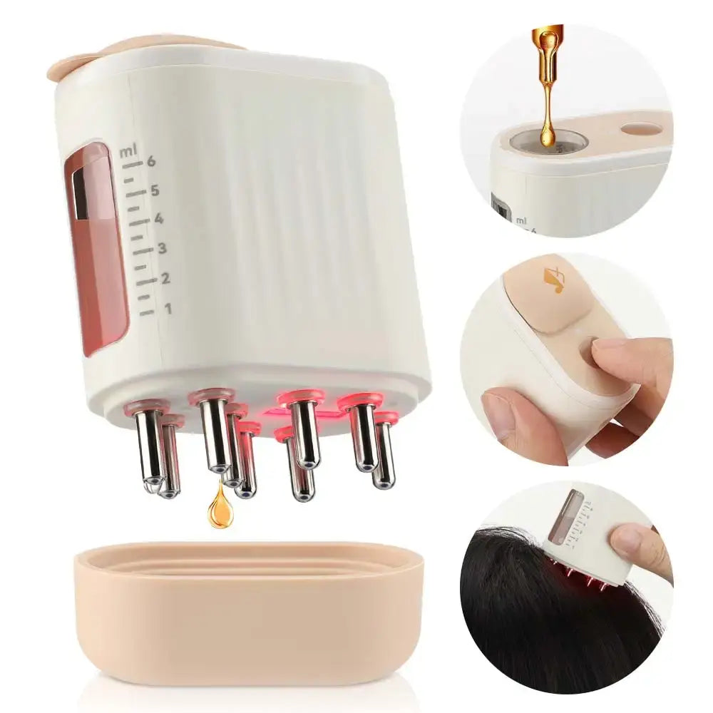 Microcurrent Scalp Massager, how to use steps