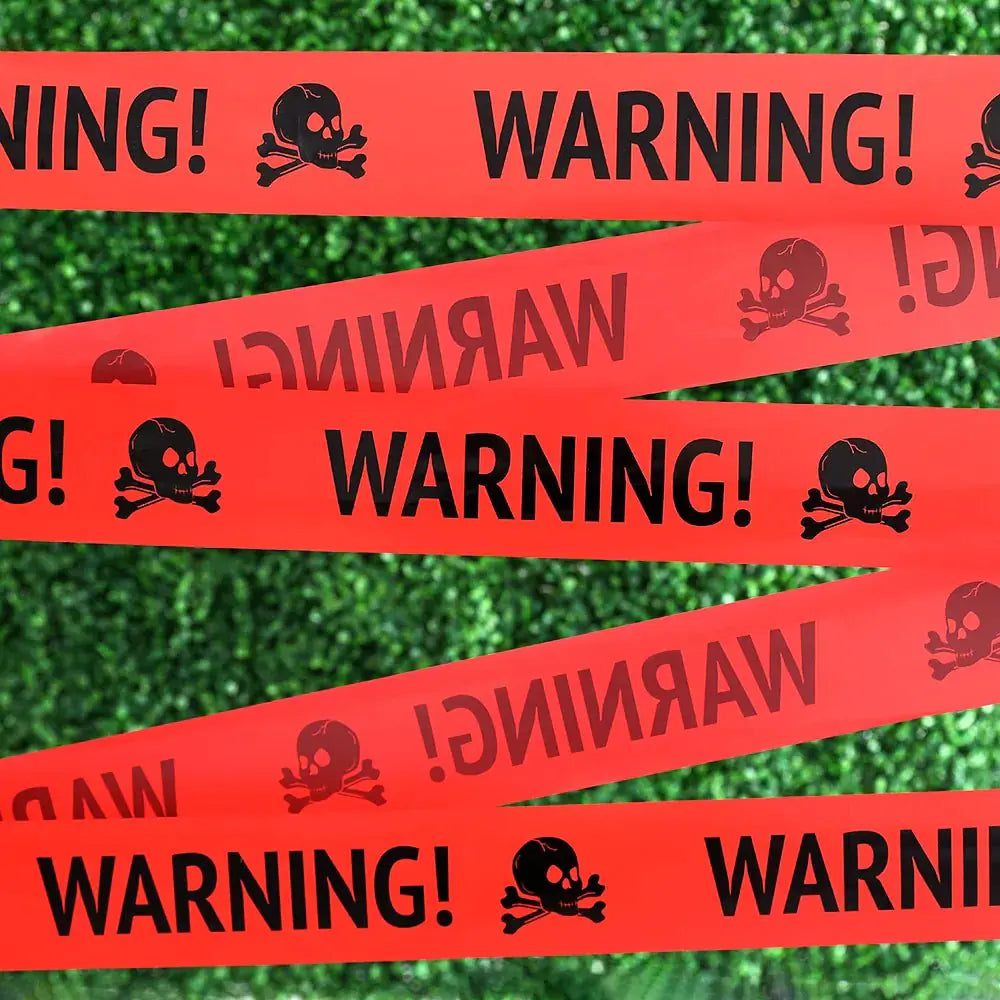 Halloween Warning Caution Tape - Eerie Line Decoration for Spooky Parties