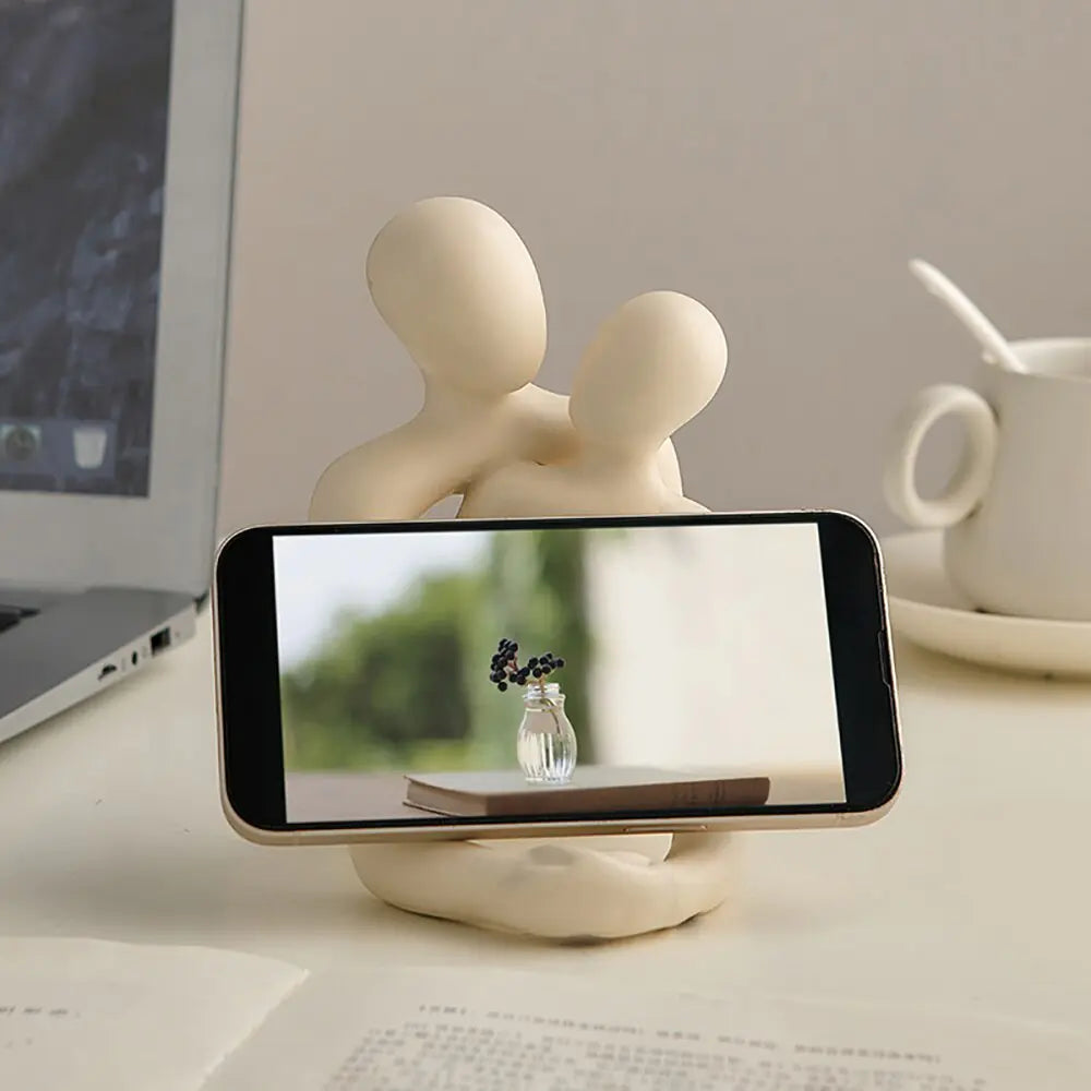Minimalist Nordic Couple Statue Home Decor – Elegant Symbol of Love and Unity for Valentine's Day
