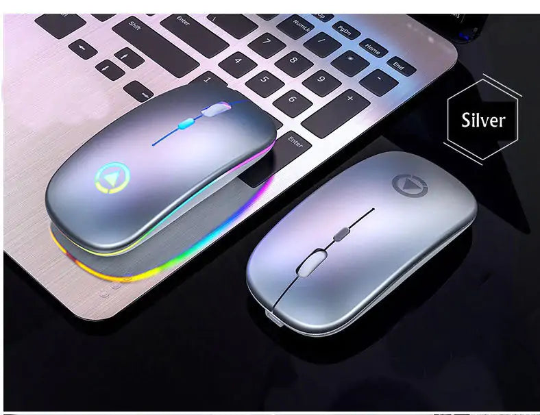 2.4GHz RGB Wireless USB Rechargeable Mouse – Ergonomic, Colorful & Responsive
