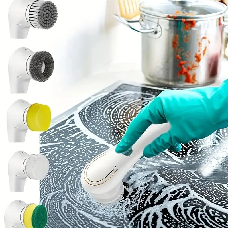 Electric Home Cleaning Brush – 5-in-1 Multifunctional Tool for Efficient Cleaning