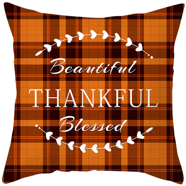 Maple Leaf Pumpkin Fall Pillowcase – Autumn-Themed Home Decor