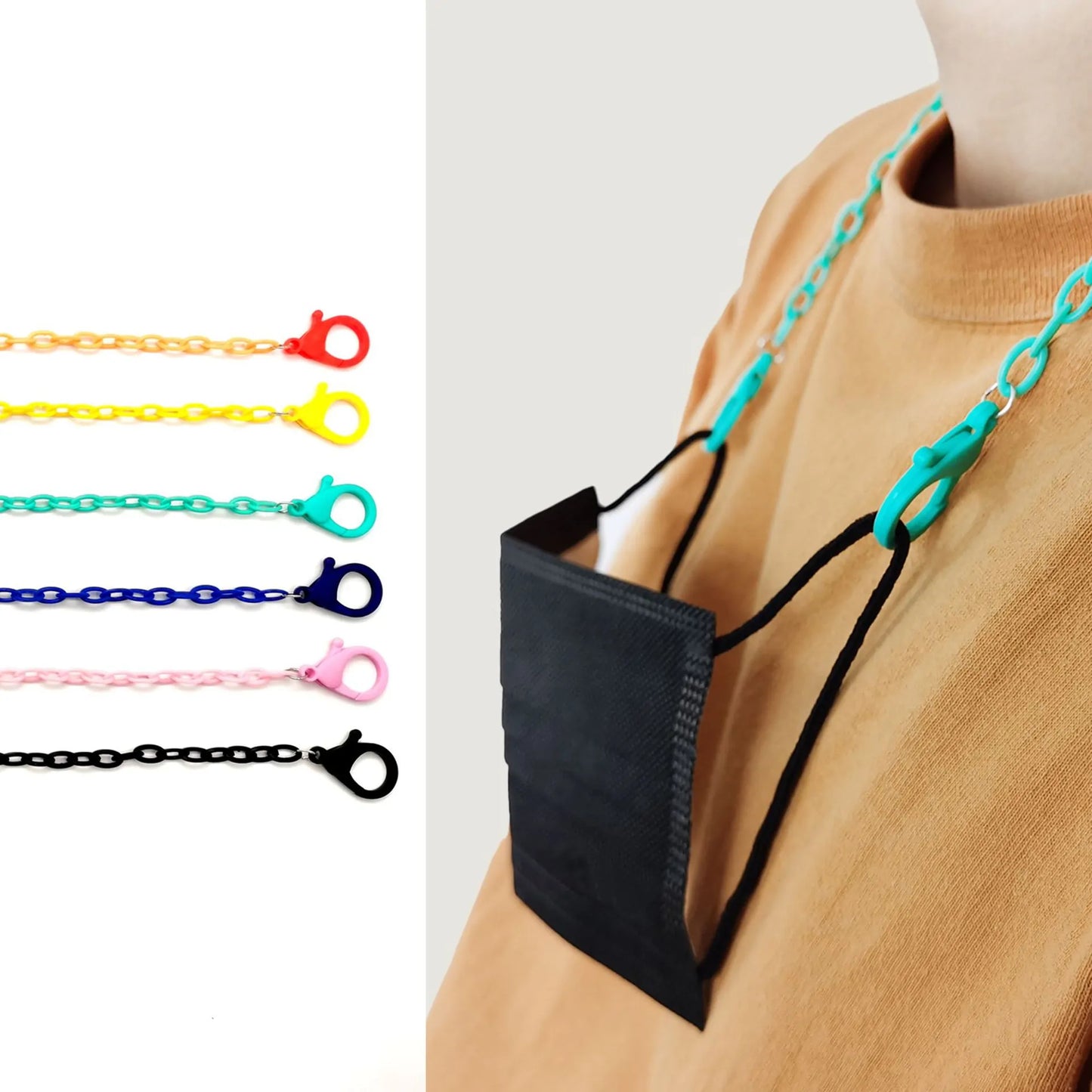 New Acrylic Mask Lanyard & Colorful Cloth Masks – Convenient & Stylish