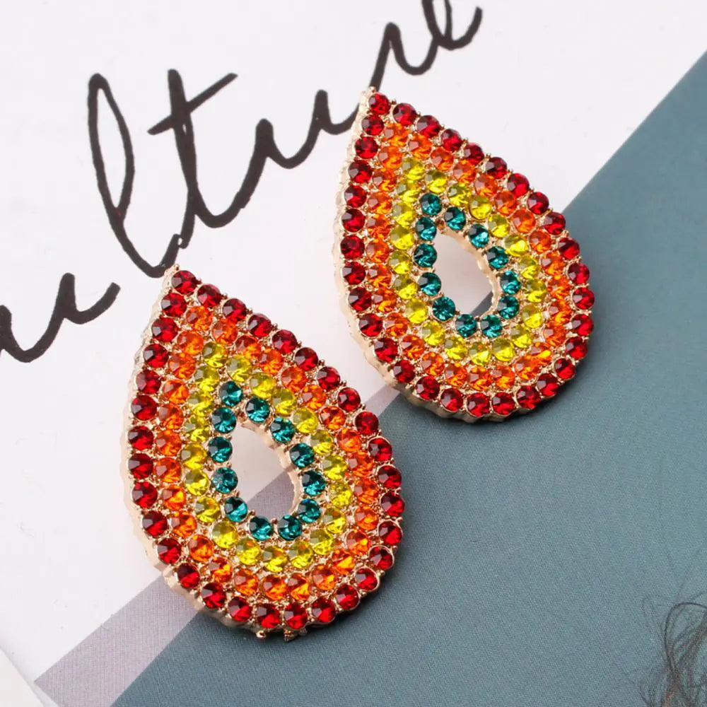 Rhinestone Teardrop Party Earrings – Elegant Statement Jewelry