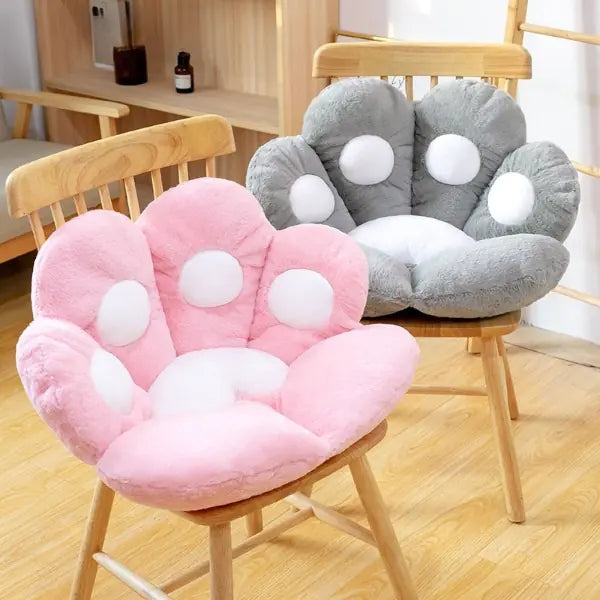 Cat Bear Paw Plush Seat Cushion – Super Soft Stuffed Floor Pillow for Cozy Comfort
