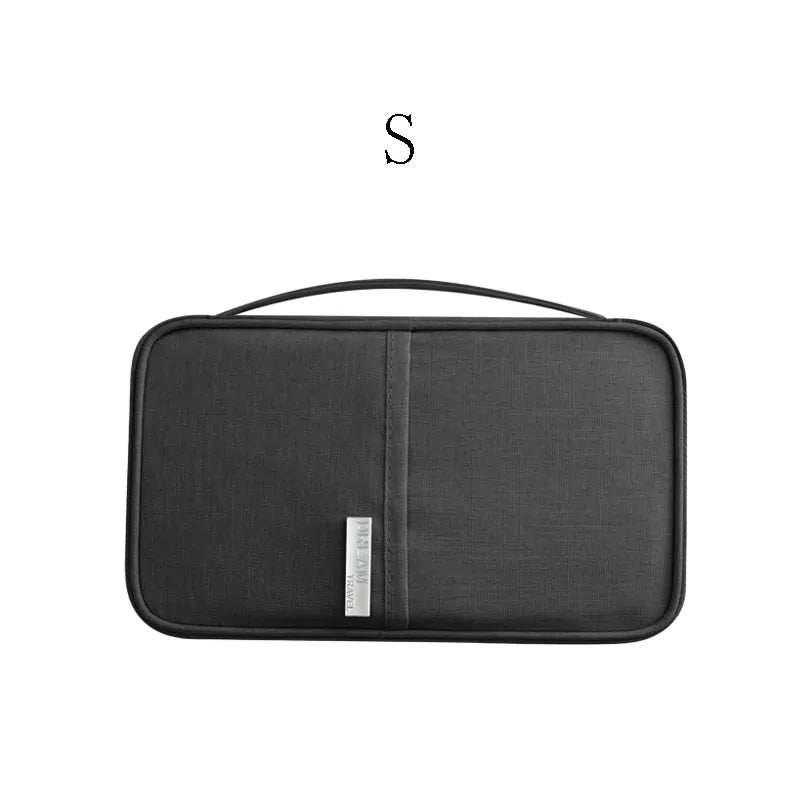 Travel Document Organizer, small black