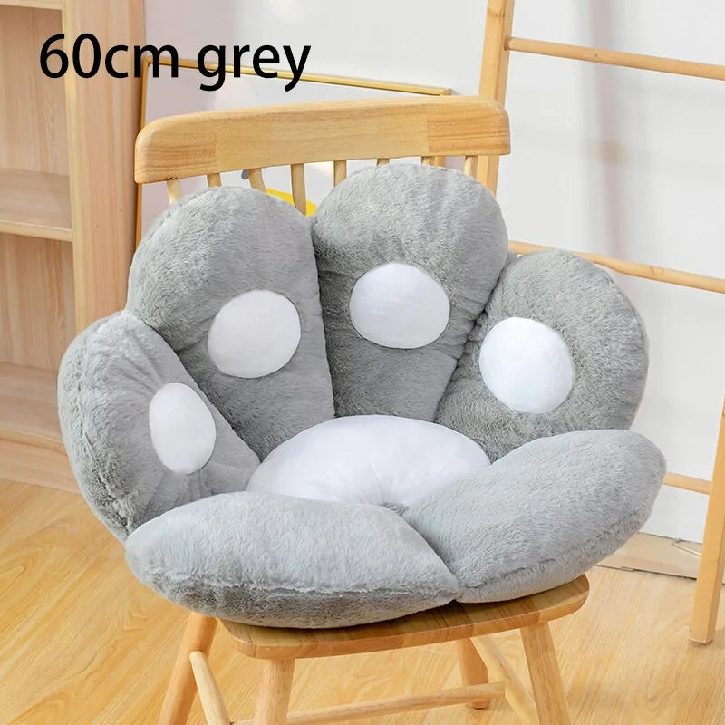 Cat Bear Paw Plush Seat Cushion – Super Soft Stuffed Floor Pillow for Cozy Comfort