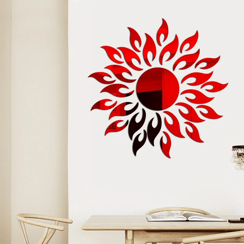 Sun Shaped Mirror Wall Stickers - Transform Your Space with Style