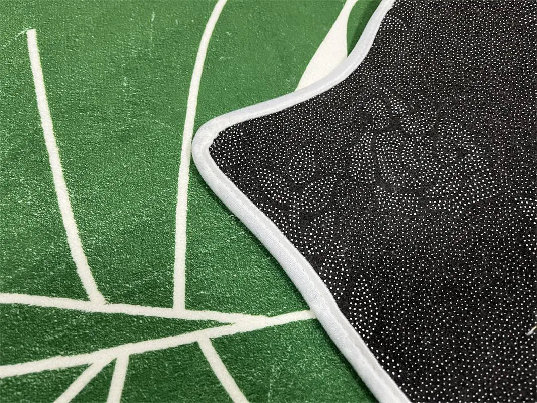 Alfombras de hojas creativas para dormitorio nórdico suave