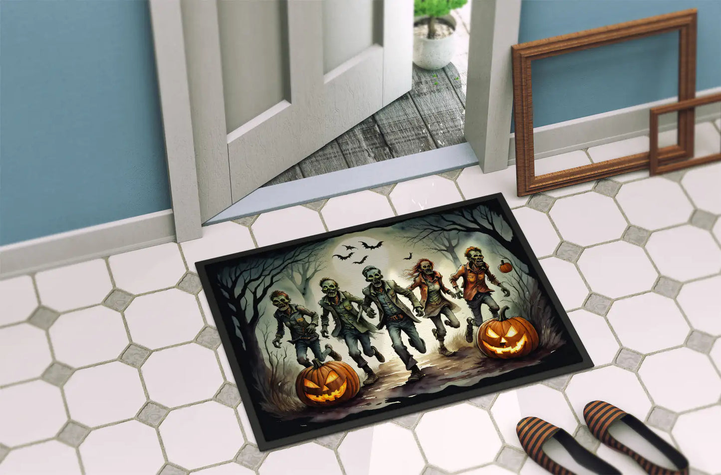 Zombies Spooky Halloween Doormat - Celebrate Halloween in Style