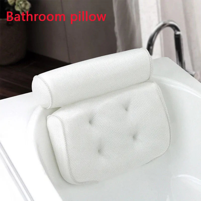 3D Mesh Spa Bath Tub Pillow with Suction Cups – Ultimate Relaxation & Comfort