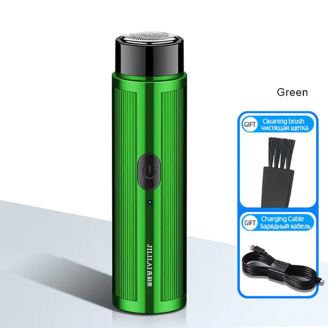 Portable Men's Electric Shaver, green details