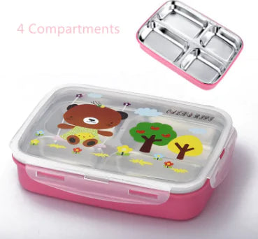 Stainless Bento Lunch Box, pink