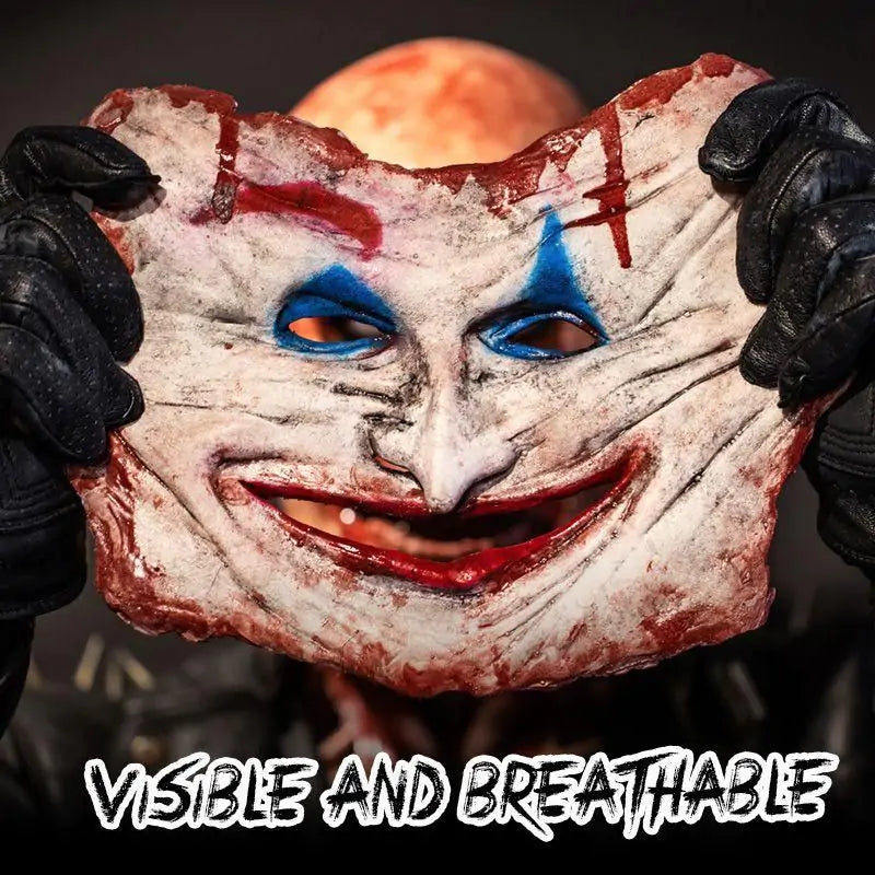 Halloween Scary Bloody Double Face Mask - Creepy, Breathable, Reusable