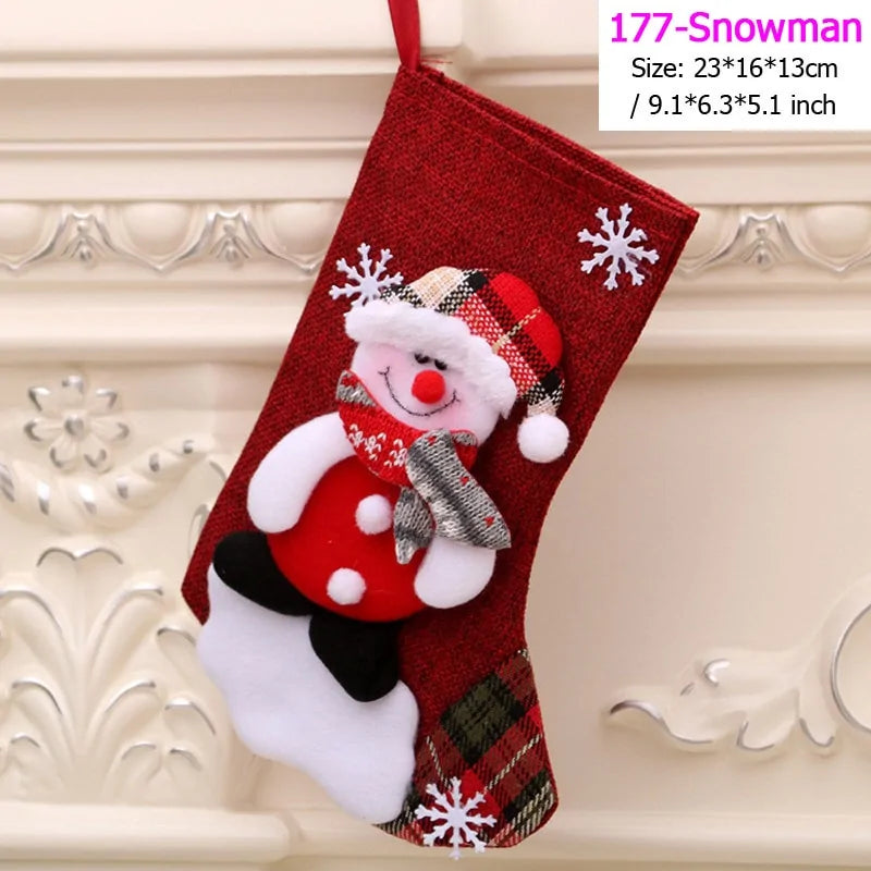 Santa Snowman Pendant Christmas Stockings Ornaments