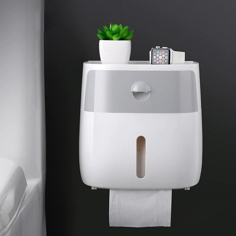 Dispensador de papel higiénico multiusos para montaje en pared