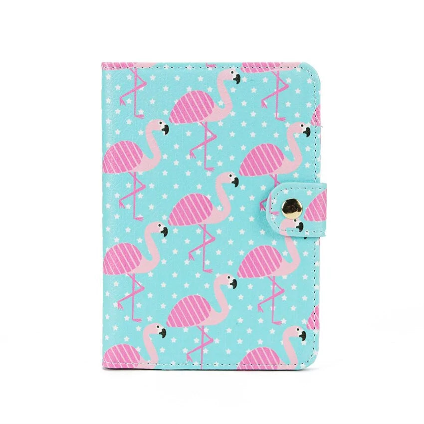 Stylish Passport Holder, flamingo print