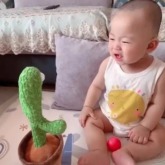 Funny Talk-Back Dancing Cactus Toy for Babies, Toddlers, and Kids – Plush, Interactive & Entertaining