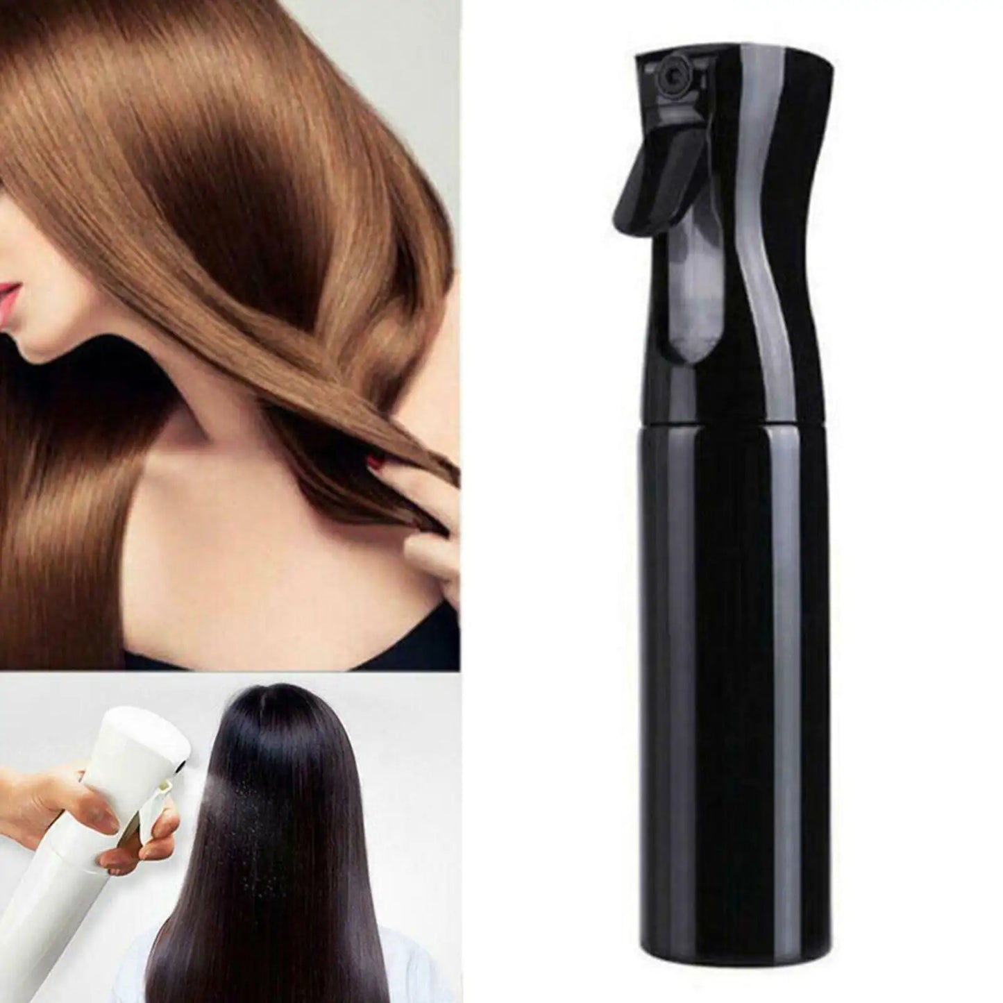 Continuous Mist Hair Spray Bottle Barber Water Sprayer Salon Plant Mister Tools for Styling and Misting
