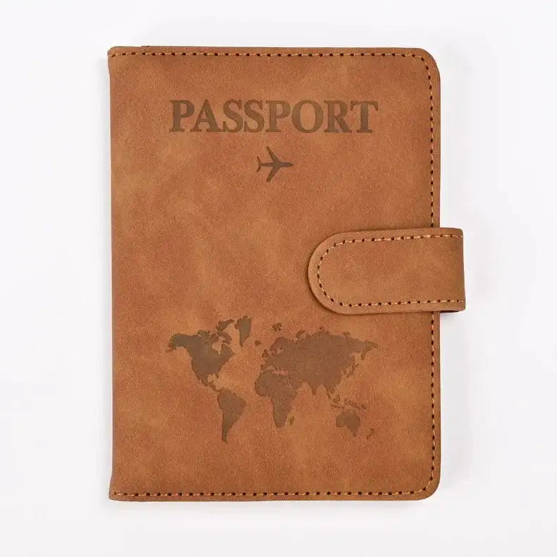 Leather Passport Holder, pink, camel