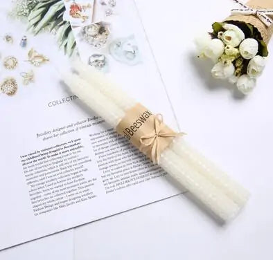 2pcs Nordic Beeswax Candles – Natural Handmade Home Decor