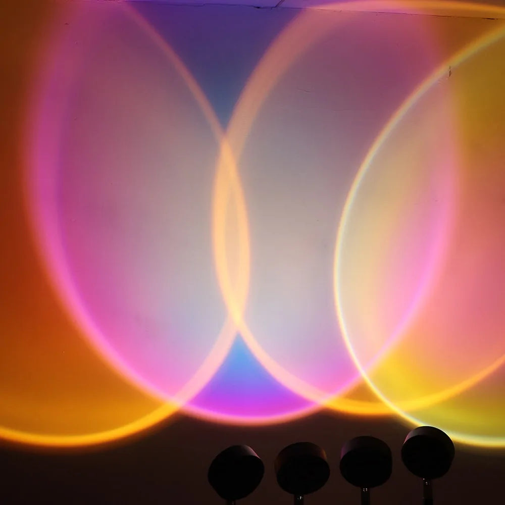 Sunset Rainbow LED Projector Night Light Lamp - Stylish Home Decor