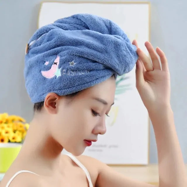 Gorro de ducha de microfibra para mujer